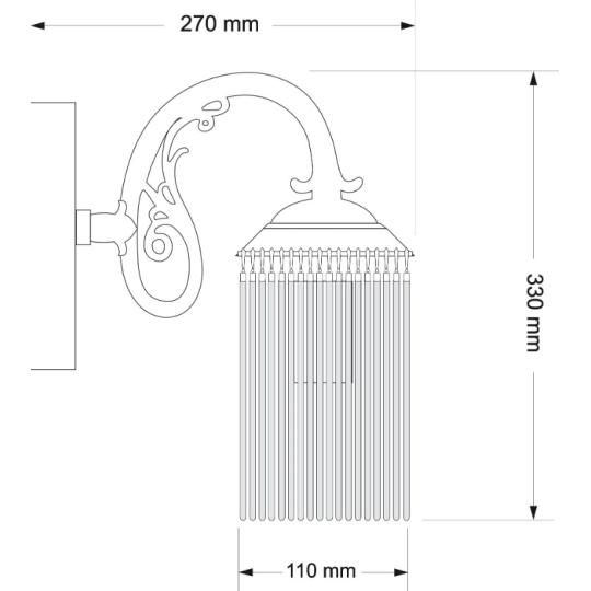 klasszikus elegans luxus haloszoba nappali folyoso lepcsohaz vilagitas szecesszios rez falikar kristalylampa swarovski fali lampa.jpg